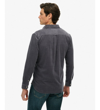 Superdry Camisa clssica com cordo de agulha em azul-marinho