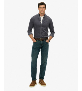 Superdry Camisa clssica com cordo de agulha em azul-marinho