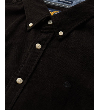 Superdry Camisa Classic Needle Cord negro