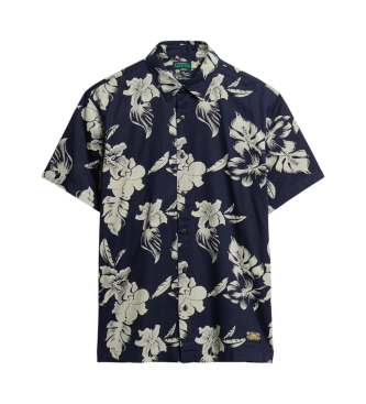 Superdry Blaues Hemd mit Hawaii-Print