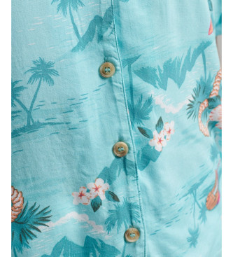 Superdry Vintage Logo Beach Resort Logo Shirt turquoise