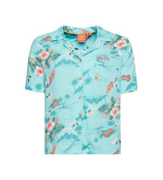 Superdry Vintage Logo Beach Resort Logo Shirt turquoise