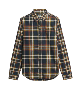 Superdry Organic cotton shirt in vintage navy check