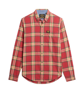 Superdry Long sleeved cotton lumberjack shirt  orange