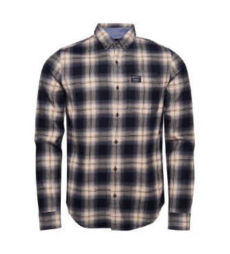 Superdry Organic cotton lumberjack shirt in navy checked