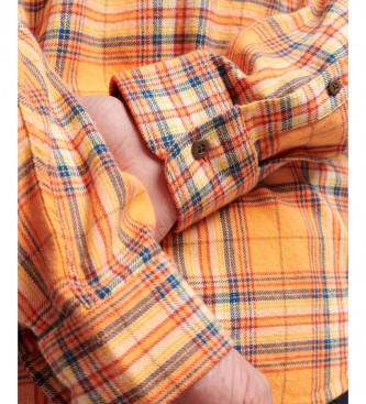 Superdry Camisa De Leador De Algodn Orgnico A Cuadros naranja