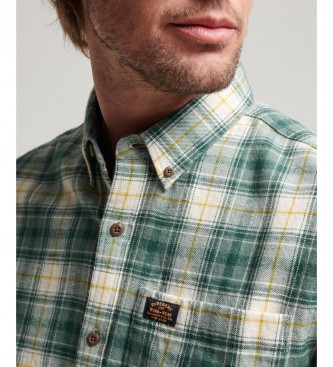 Superdry Lumberjack shirt in organic cotton with green Vintage logo