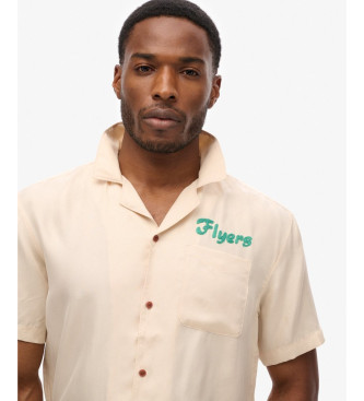 Superdry Vintage Bowling Shirt beige