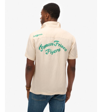 Superdry Vintage Bowling Shirt beige
