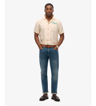 Superdry Vintage Bowling Shirt beige