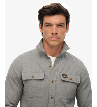 Superdry Flannel Work Shirt grey