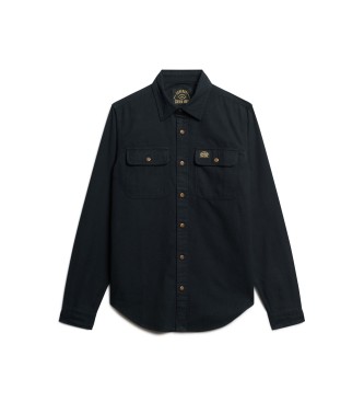 Superdry Flannel arbejdsskjorte sort