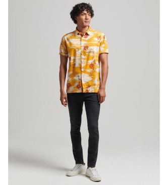 Superdry Camicia hawaiana a maniche corte gialla