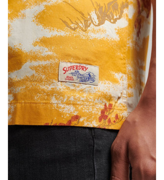 Superdry Camicia hawaiana a maniche corte gialla
