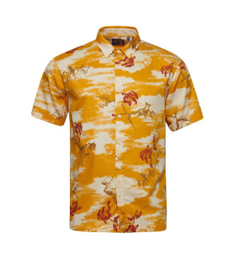 Superdry Camicia hawaiana a maniche corte gialla