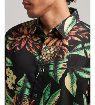 Superdry Camicia hawaiana nera a maniche corte