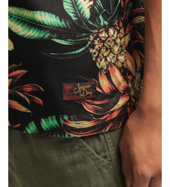 Superdry Hawaiian overhemd korte mouw zwart