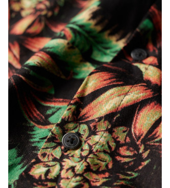 Superdry Hawaiian short sleeve shirt black