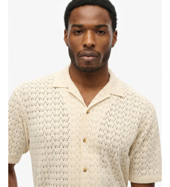 Superdry Skjorte med strikket tekstur, beige