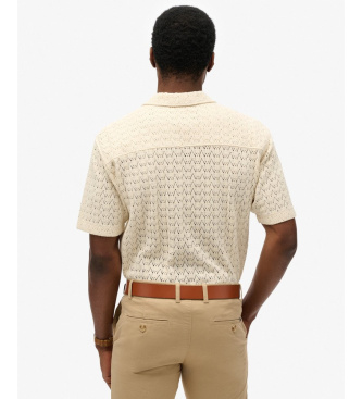 Superdry Skjorte med strikket tekstur, beige