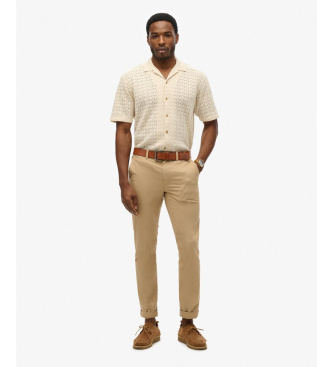 Superdry Skjorte med strikket tekstur, beige