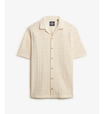 Superdry Skjorte med strikket tekstur, beige