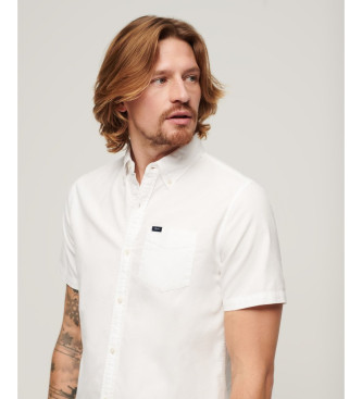 Superdry Chemise oxford  manches courtes blanche