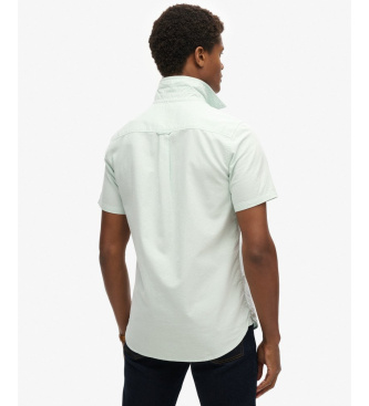 Superdry Zielona koszula oxford z krótkim rękawem