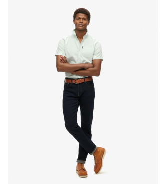 Superdry Zielona koszula oxford z krótkim rękawem