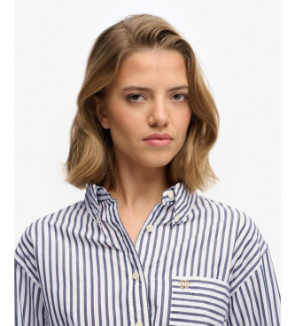 Superdry Camisa de popelina descontra�da azul-marinho