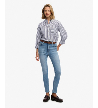 Superdry Camisa de popelina descontra�da azul-marinho