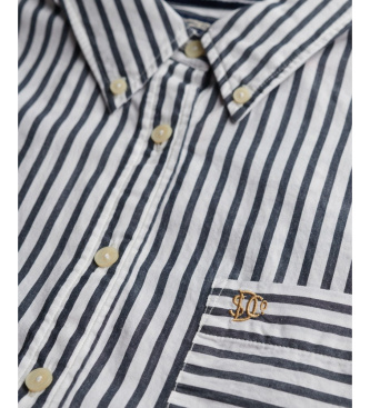 Superdry Camisa de popelina descontra�da azul-marinho