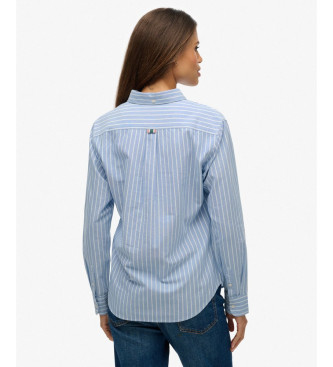 Superdry Ozka srajca oxford modre barve