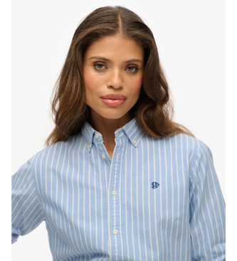 Superdry Chemise slim oxford bleu