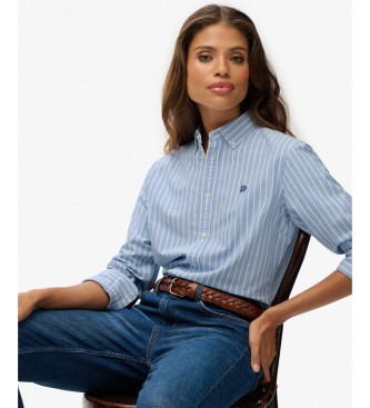 Superdry Chemise slim oxford bleu