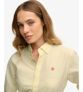 Superdry Camicia Oxford slim fit gialla