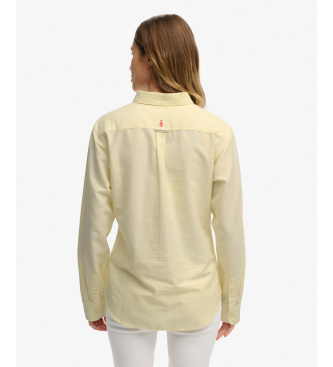 Superdry Camicia Oxford slim fit gialla