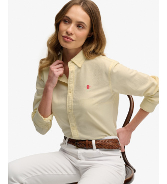 Superdry Camicia Oxford slim fit gialla
