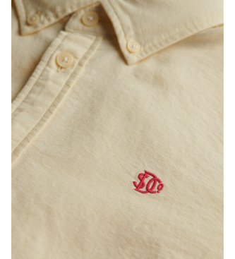 Superdry Camicia Oxford slim fit gialla