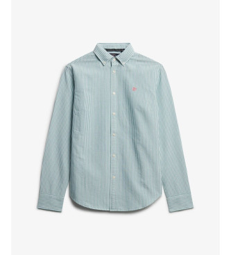 Superdry Koszula oxford slim fit turkusowa