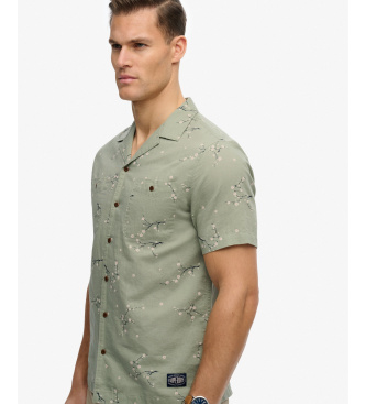 Superdry Gr�n skjorte med tryk