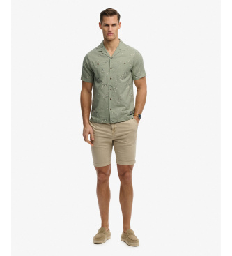 Superdry Gr�n skjorte med tryk