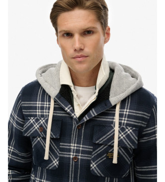 Superdry Jacket Surplus Hooded Check navy