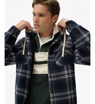 Superdry Jacket Surplus Hooded Check navy