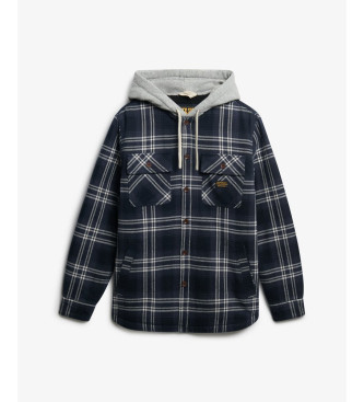 Superdry Jacket Surplus Hooded Check navy
