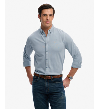 Superdry Vintage Destroy Pique Shirt blue