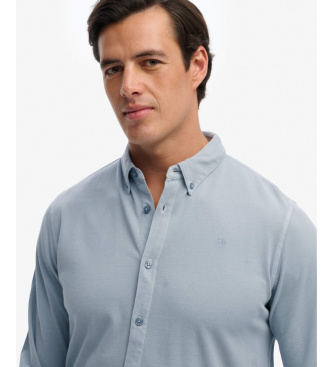 Superdry Vintage Destroy Pique Shirt blue