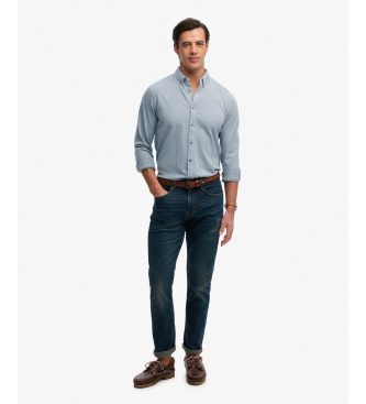 Superdry Vintage Destroy Pique Shirt blue