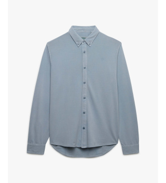 Superdry Vintage Destroy Pique Shirt blue