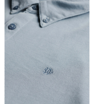 Superdry Vintage Destroy Pique Shirt blue